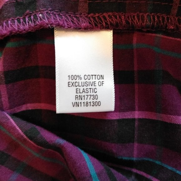 Deep purple plaid Converse One Star Cotton Sundress Sz S - Picture 9 of 10